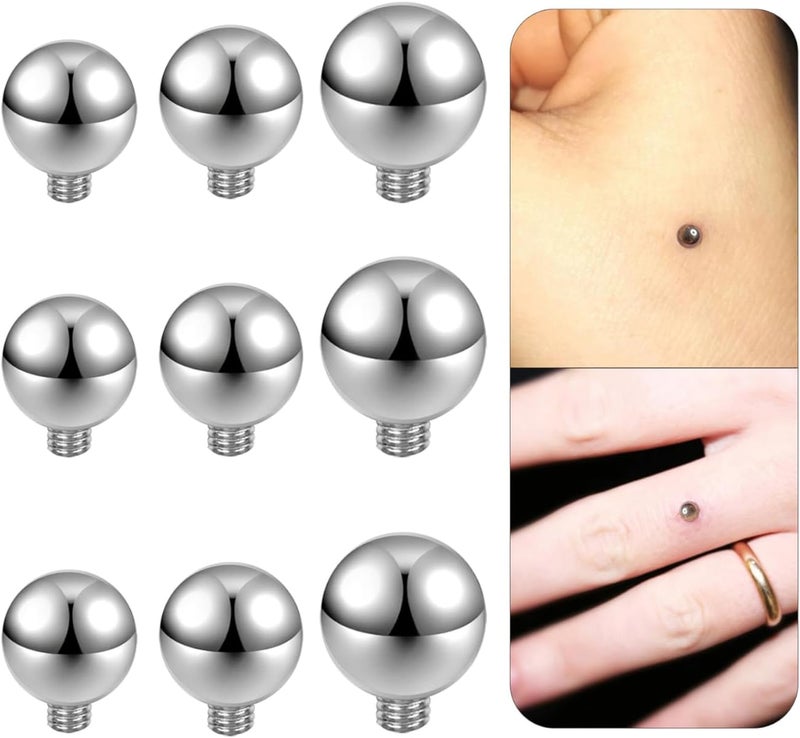 AccGin Store Surgical Steel Dermal Piercing Jewelry Tops for Women Men Cubic Zirconia Micro Dermal Anchor Tops Base Dermal Piercing 3-20Pcs Dermal Piercing Kit Hypoallergenic - Image 1